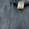 MASSIMO Italy Size M Color Niebieski Okrągły dekolt Sukienka Prosta Krótki rękaw Midi Fabric Len 100%