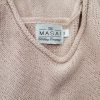 The Masai Size S Color Kremowy Okrągły dekolt Sweter Krótki rękaw Fabric Ramie Cienka dzianina