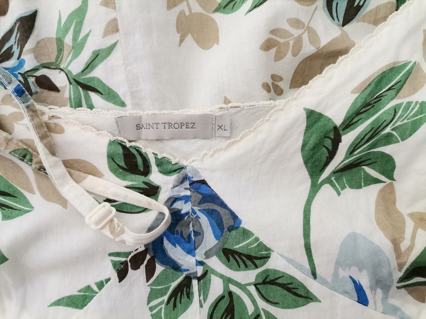 Saint tropez Size XL Color Kremowy Odkryte Ramiona Sukienka Letnia Bezrękawnik Midi Fabric Bawełna 100%