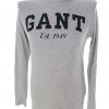 Gant Size S Color Szary Męski Sweter Długi rękaw Fabric Bawełna 100%