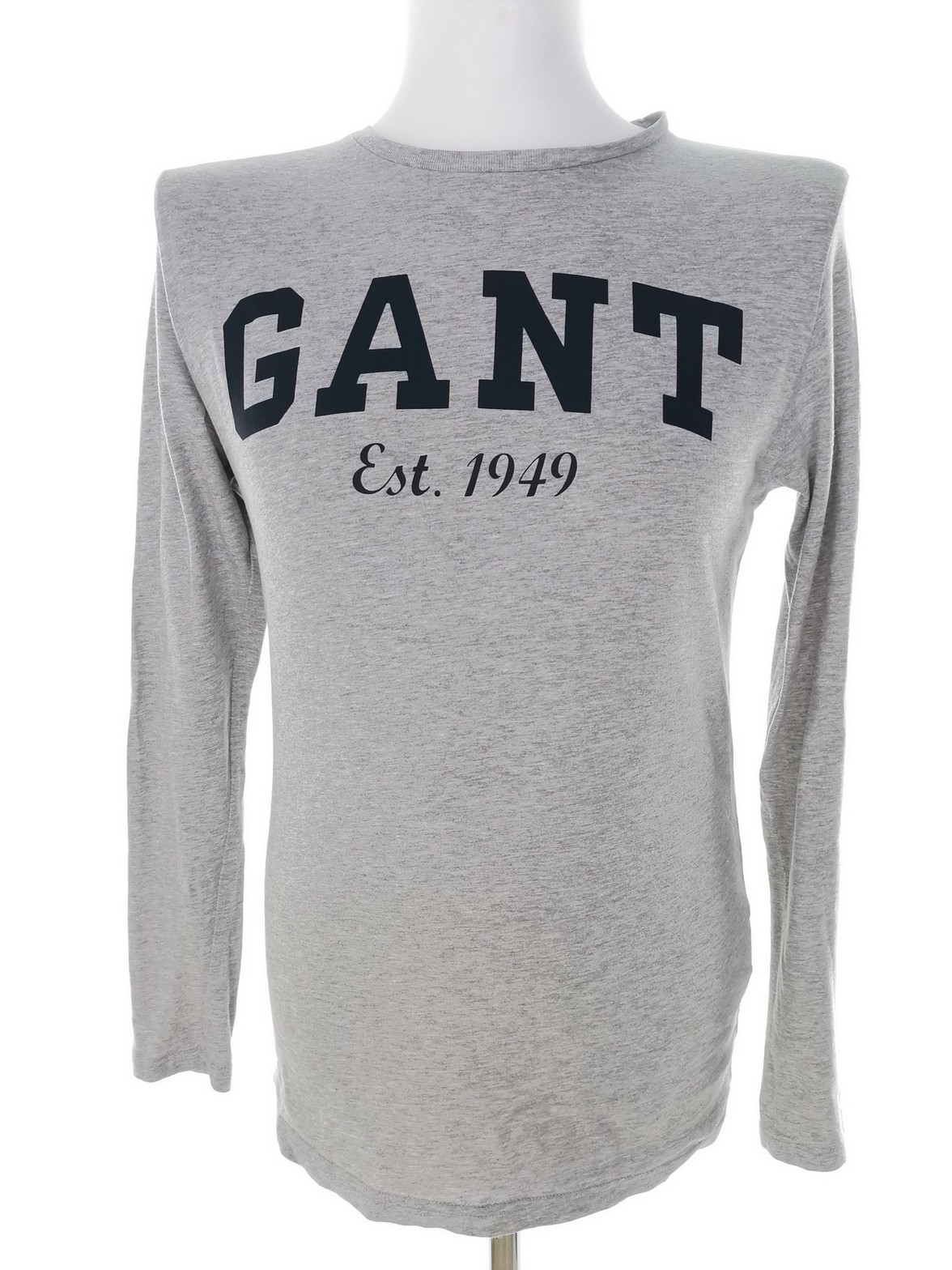 Gant Size S Color Szary Męski Sweter Długi rękaw Fabric Bawełna 100%