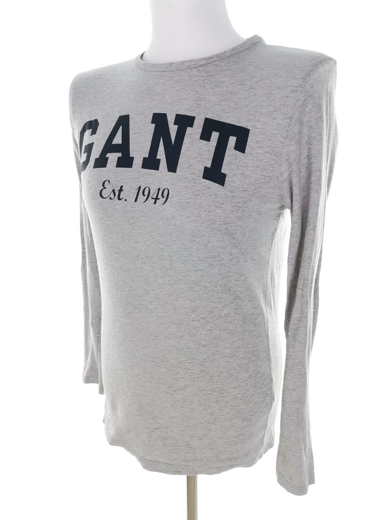 Gant Size S Color Szary Męski Sweter Długi rękaw Fabric Bawełna 100%