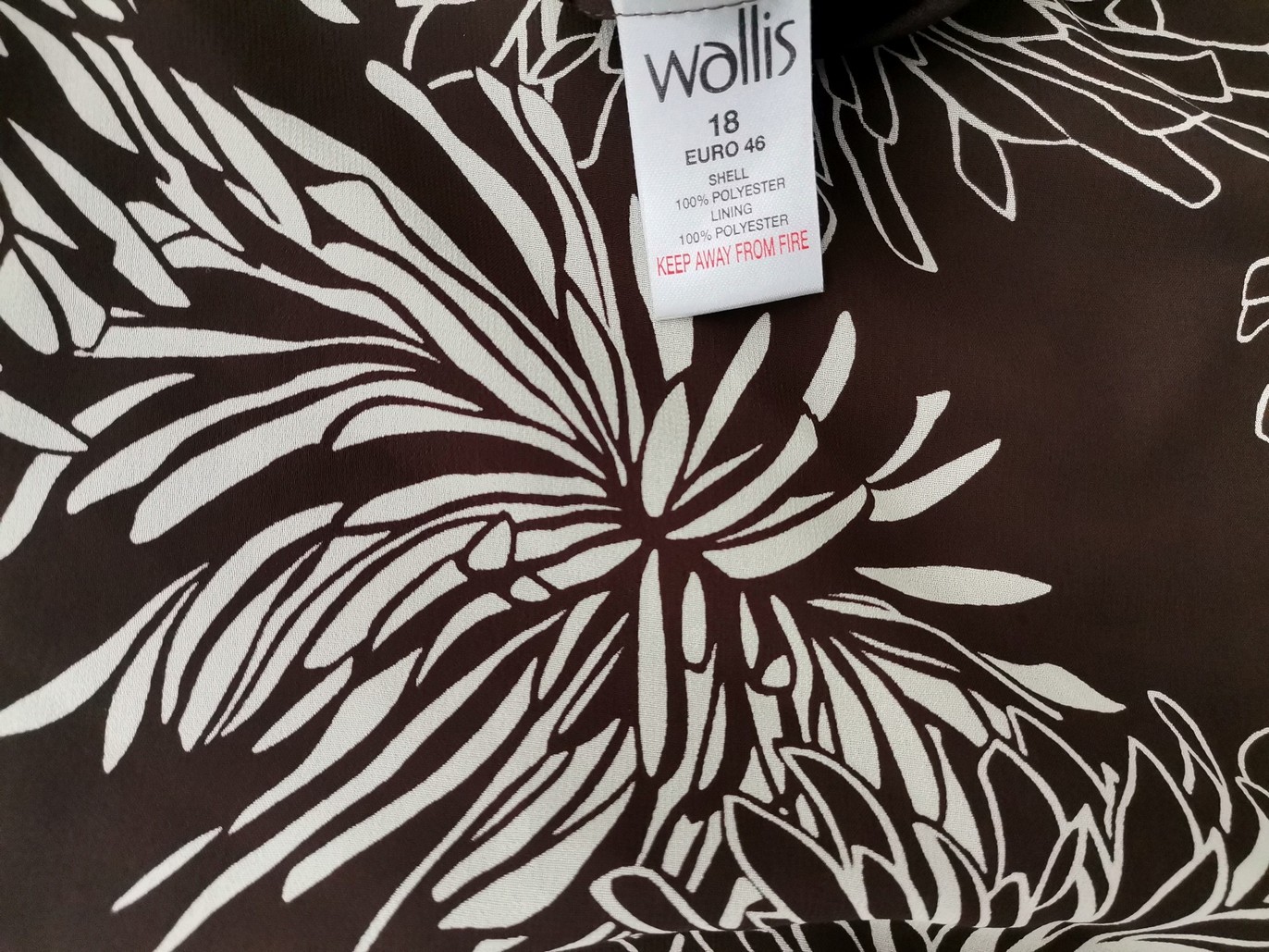 Wallis Size 18 (46) Color Brązowy W serek Sukienka Maxi Bezrękawnik Długa