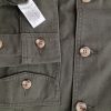 For Women Size 12 (38) Color Khaki Kurtka Jeansowa Długi rękaw Fabric Bawełna 100%