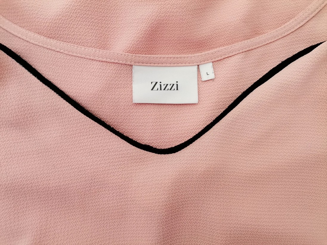 Zizzi Size L Color Różowy Okrągły dekolt Tunika Bluzka Krótki rękaw