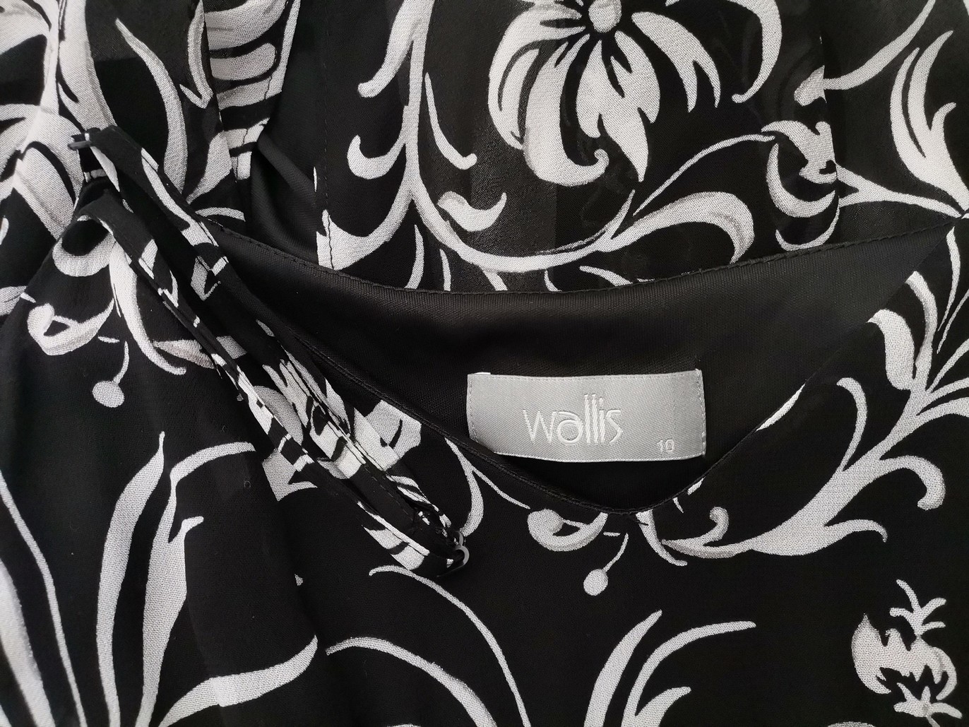 Wallis Size 10 (38) Color Czarny Odkryte Ramiona Sukienka Maxi Bezrękawnik Długa Fabric Wiskoza 100%