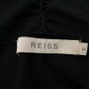 Reiss Size M Color Czarny W serek Długi Otwarty Kardigan Długi rękaw Fabric Bawełna Cienka dzianina