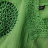 Vintage Size S/M Color Zielony W serek Tunika Bluzka Długi rękaw Fabric Bawełna 100%