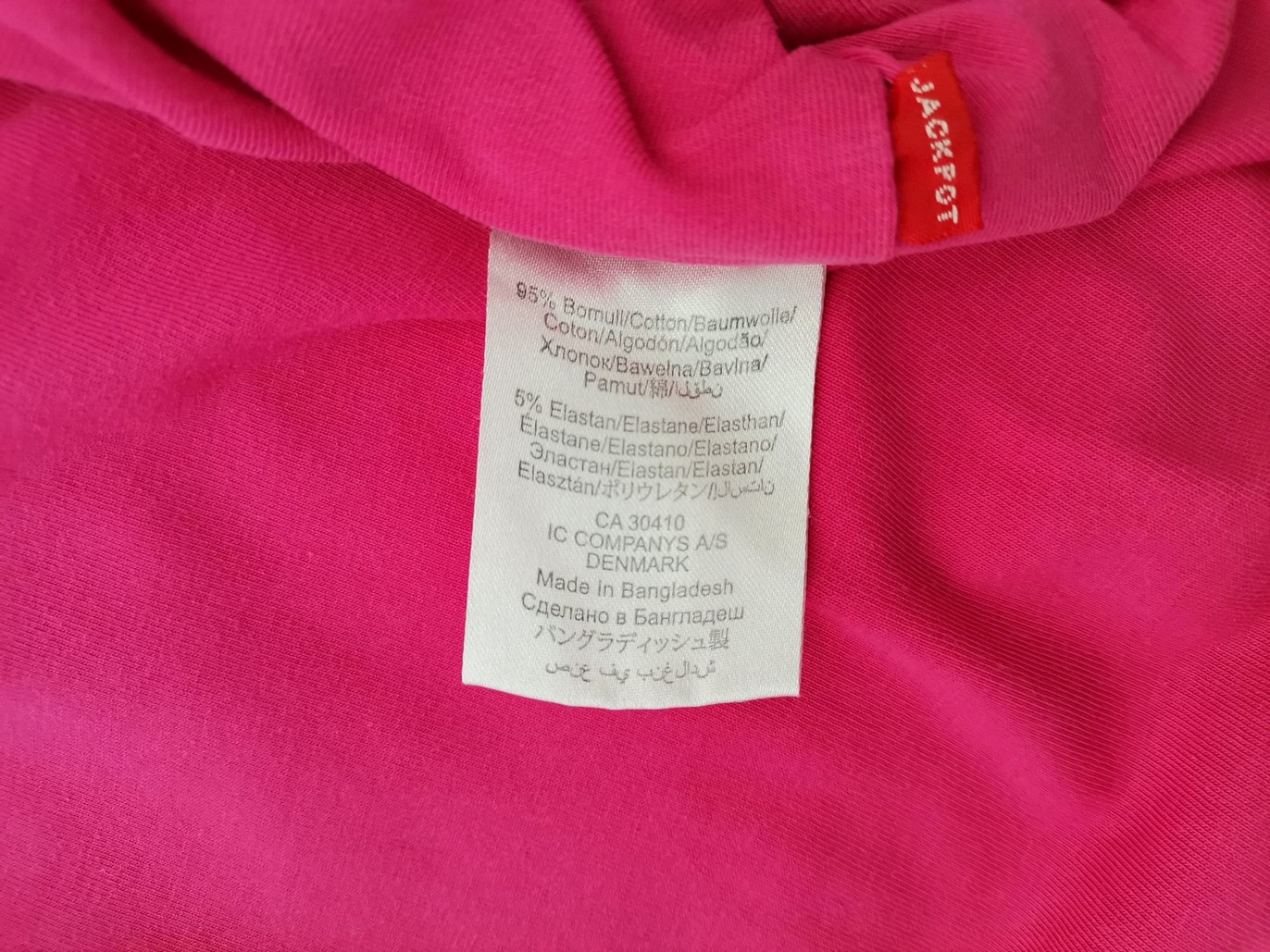 Jackpot Size XS Color Różowy Okrągły dekolt Sukienka Elegancka Długi rękaw Do Kolan Fabric Bawełna