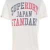 Superdry Size XXL Color Biały Męski T-Shirt Krótki rękaw Fabric Bawełna 100%