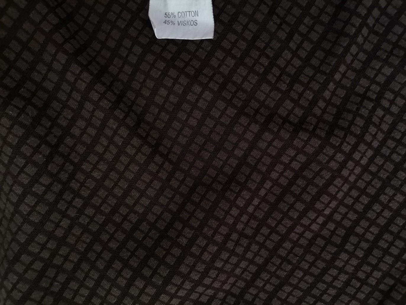 B.B JVTTE MEILVANG Size S Color Brązowy Krata Crew Neck Sukienka Sweterkowa Długi rękaw Krótka Fabric Bawełna