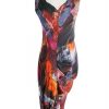 Full Circle Size 10 (36) S Color Czarny Dekolt Serce Sukienka Bodycon Bezrękawnik Midi