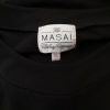 The Masai Size XL Color Czarny Okrągły dekolt Sukienka Sweterkowa Długi rękaw Midi Fabric Wiskoza