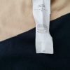 Maxmara Size XL Color Granatowy W łódkę Tunika Bluzka Dzianina Krótki rękaw Fabric Jedwab