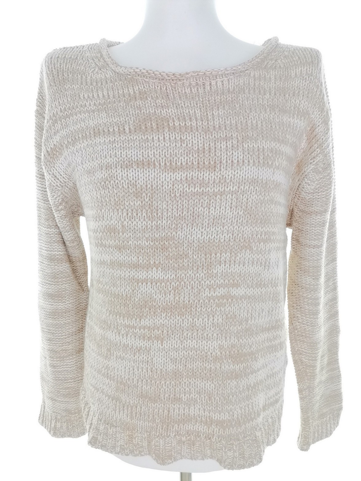 ACNE Studios Size S Color Kremowy Męski Sweter Długi rękaw Fabric Bawełna 100%