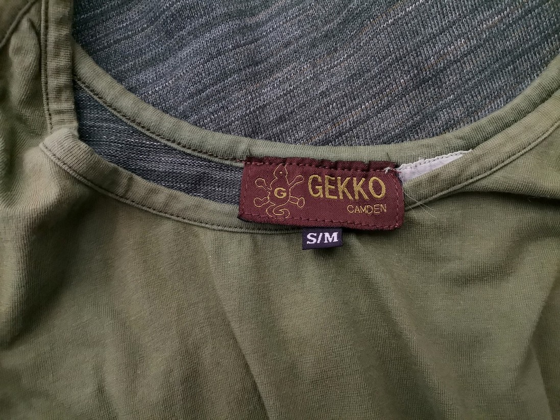 GEKKO CAMDEN Size S/M Color Zielony Okrągły dekolt Sukienka Maxi Bezrękawnik Długa