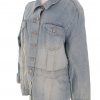 Etam Size 22 (50) Color Niebieski Kurtka Jeansowa Długi rękaw Fabric Bawełna 100%