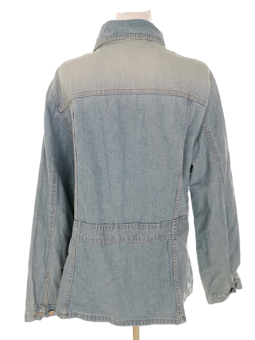 Etam Size 22 (50) Color Niebieski Kurtka Jeansowa Długi rękaw Fabric Bawełna 100%