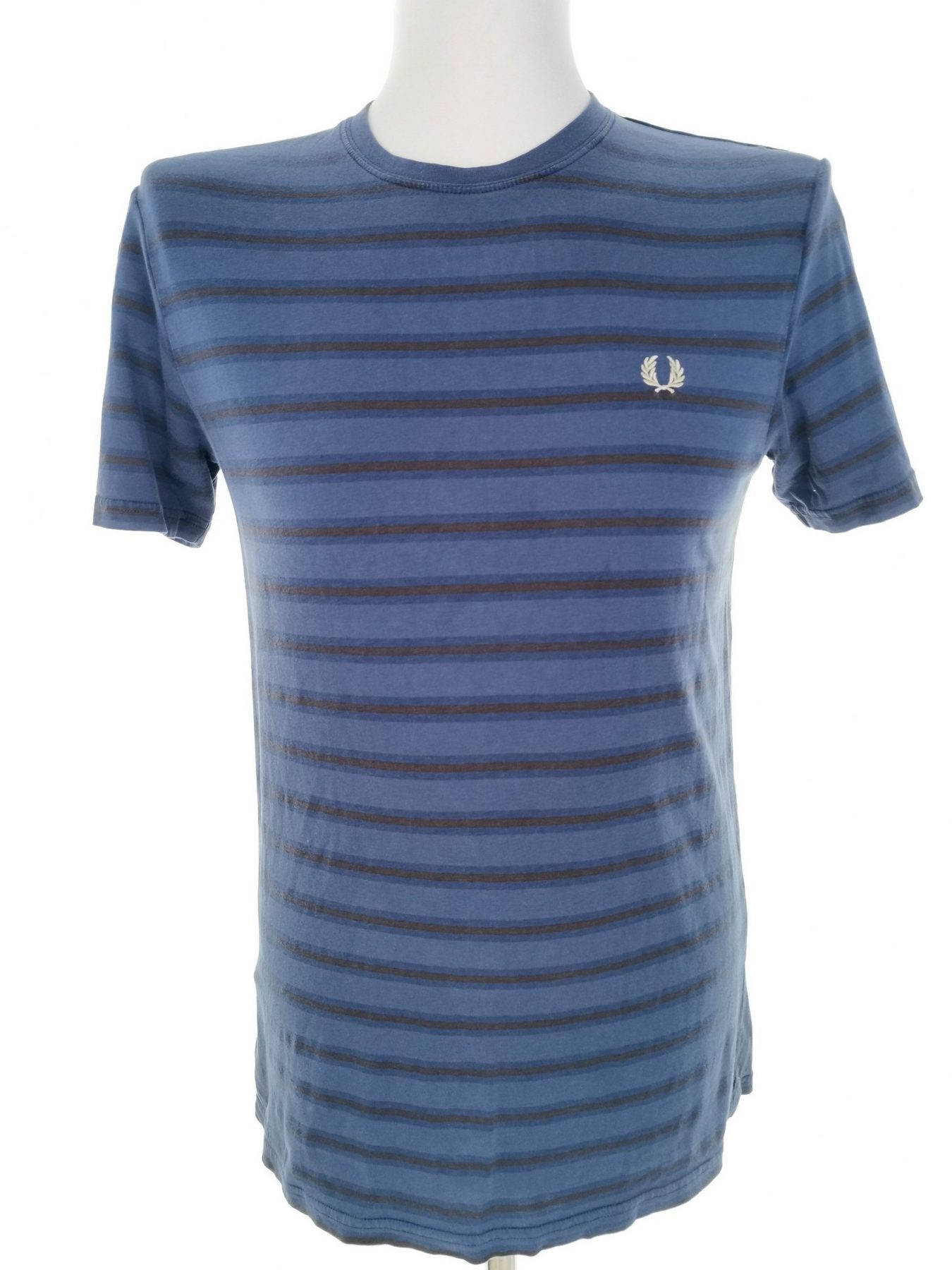 Fred Perry Size S Color Niebieski Pasy Męski T-Shirt Krótki rękaw Fabric Bawełna 100%