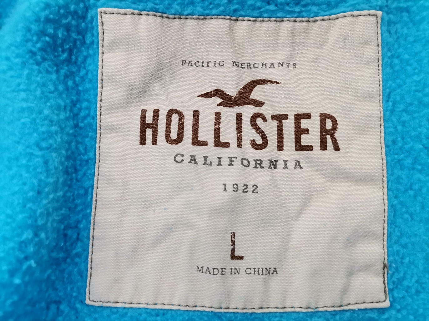 Hollister Size L Color Niebieski Bluza Męska Długi rękaw